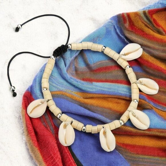 Genuine Shell Beach Anklet | Adjustable | Boho Surfer Jewelry Vacation ππβ¨ - Picture 5 of 9